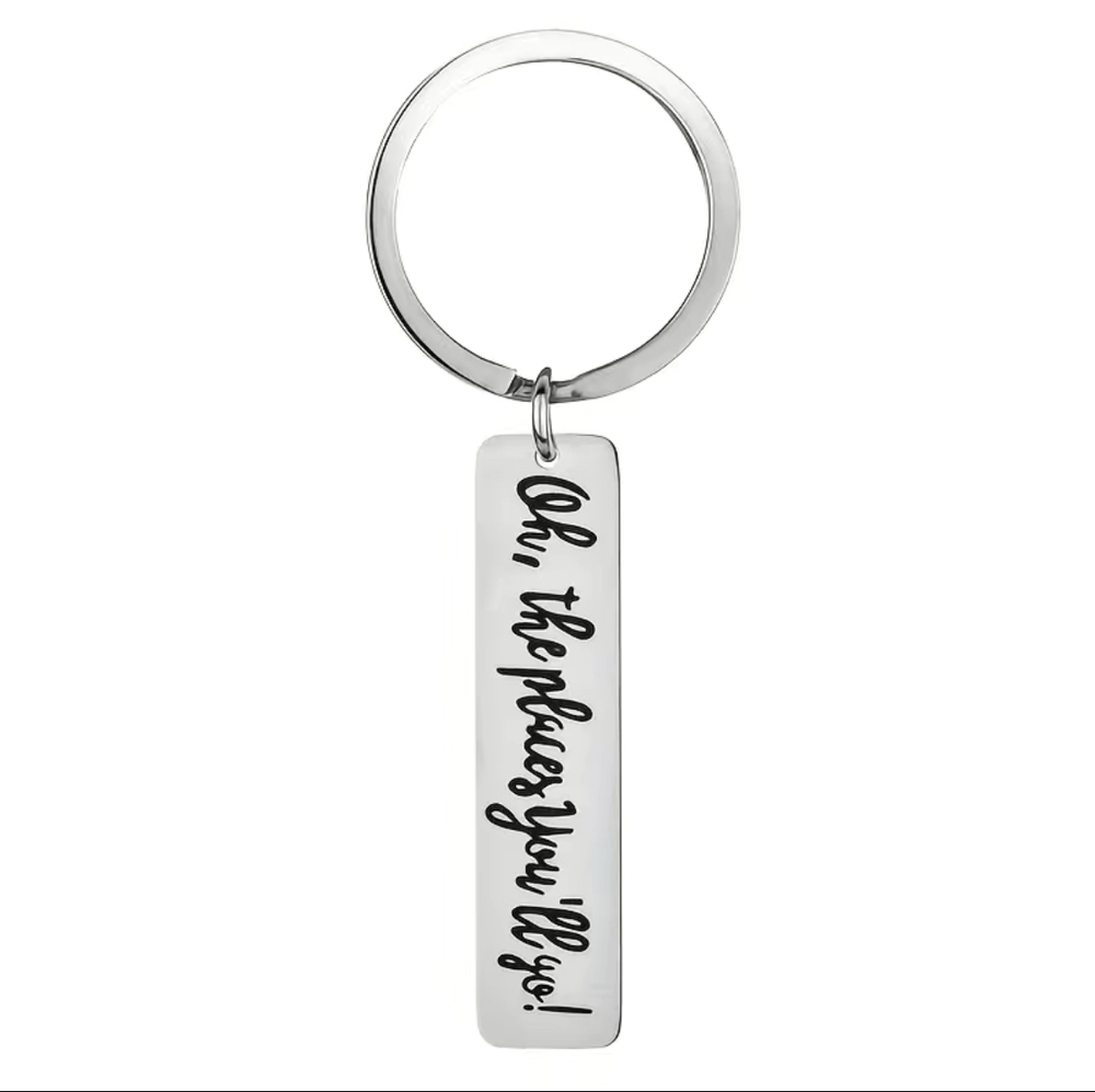 3/$25 Oh The Places You'll Go Stainless Steel Keychain NEW
